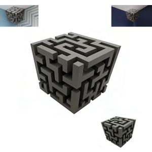 Impossible Corners,Wall Art That Reshapes Reality,3D Optical Illusion Corner Wall Decal,Geometric Cube Walls Art,Stereoscopic Cube Sticker,Stick Graphic for Living Room,Office,Gallery Home Decor Peel