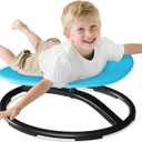 21" L  19" W Large Size Spinning Chair for Autistic Kids, Toddler Sensory Spinning Chair, Sensory Toys Gifts for Kids with Autism & ADHD, Sit and Spin Training Body Coordination, Azure Rounded Shape