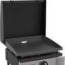 Blackstone 1814 Stainless Steel Propane Gas Portable, Flat Top Griddle Frill Station for Kitchen, Camping, Outdoor, Tailgating, Tabletop, Countertop  Heavy Duty & 12, 000 BTUs, 17 Inch, Black