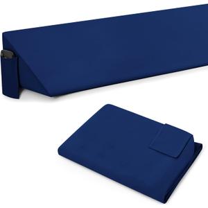 Horbaunal Queen Size Bed Wedge Pillow Cover for Headboard Gap, Headboard Wedge Pillow Case Cover Only, 60" x 10" x 6", Navy