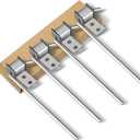 4Pcs Exhaust Hanger, Heavy Duty Stainless Steels Exhaust Hangers Muffler Hanger, Universal Exhaust Hanger Rod Kit for Car Exhaust System. 3/8" Rod 10" Long (4)