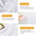 Wedding Arch Draping Fabric 2 Panels 28.7" x 20FT White Sheer Chiffon Backdrop Drapes for Wedding Ceremony Birthday Party Bridal Shower Outdoor Decoration