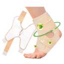 Castor Oil Pack Wrap For Foot Ankle Wrap Foot Wrap For Plantar Fasciitis Relief Foot Pain Relief,Adjustable Breathable Compression Ankle Support,Beige,Size S,Castor Oil Not Included,1 Per Pack