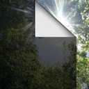 Window Film 17.5" x 118.1" Window Film for Ultimate Privacy and Sun Blocking Room Darkening Tinted Film Removable Static Cling Black Film for Home, Garages and RVs