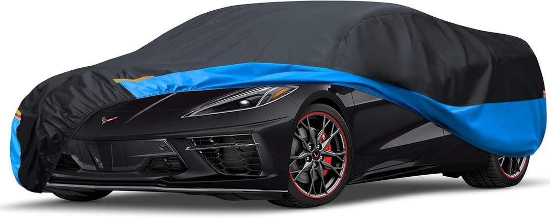Car Cover Waterproof All Weather Outdoor Windproof Dustproof UV Protection Fit Coupe Audi e-tron GT,Chvrolet Camaro/Monte Carlo,Dodge Challenger/Charger,Honda Clarity etc. (C5-Fit Coupe/Cabrio-Length 192-203 inch)