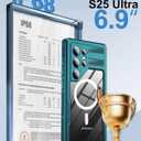 for Samsung Galaxy S25 Ultra Waterproof Case, [Fit for Magsafe] [IP68 Water Proof] [Built-in Screen Protector], Magnetic Heavy Duty Military Grade Rugged Phone Case for S 25 Ultra 6.9", Teal