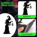 16pcs Halloween Car Magnets, Luminous Halloween Car Decor Stickers Bat Witch Pumpkin Cat Magnetic Stickers Glow in The Dark for Fridge Garage Door