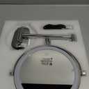 Auxmir 8'' Wall Mounted Lighted Makeup Mirror, 3200mAh Rechargeable Double-Sided 1X/20X Magnifying Mirror with Light, Touch Dimmable 3 Color Light, 360 Rotation Foldable Extended Arm, Chrome