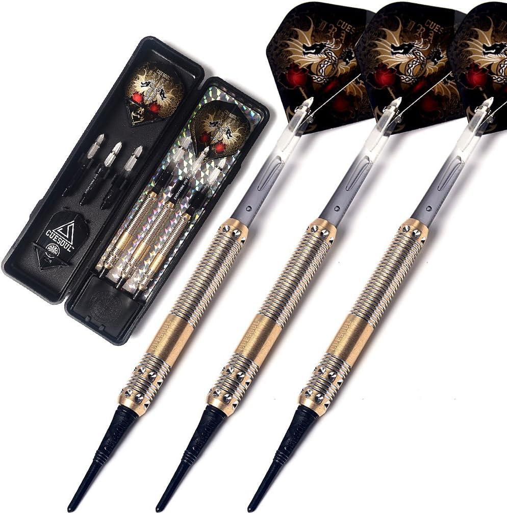 CUESOUL Dragon Series 16 Gram Soft Tip Darts with Slim Dart Case (B1103)