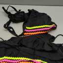 popvil High Waisted Bikini Sets for Women Tummy Control Swimsuit Neon Two Piece Bathing Suit (Small)