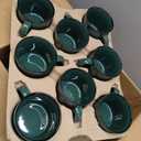 Set of 16 Ceramic Campfire Mugs  15 Oz, Green  Coffee & Tea Cups for Home, Work, Travel, Camping  Customizable, Great for DIY, Events, Companies