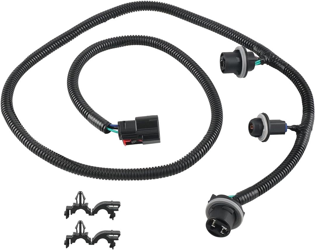 WMPHE Driver Side Tail Lamp Wiring Harness Compatible with Chevy Silverado GMC Sierra 1500 2500HD 3500HD 2016 2017 2018 2019, Replacement for 23295978, Tail Light Wire Socket Wiring Harness Kit