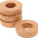 POPETPOP Hydroponic Vase Lid with Hole Wooden Cork Cover for Glass Planter Ventilated Hydroponic Plant Holder Compact 2.56 Inch Lid for Micro Landscape and Indoor Gardening