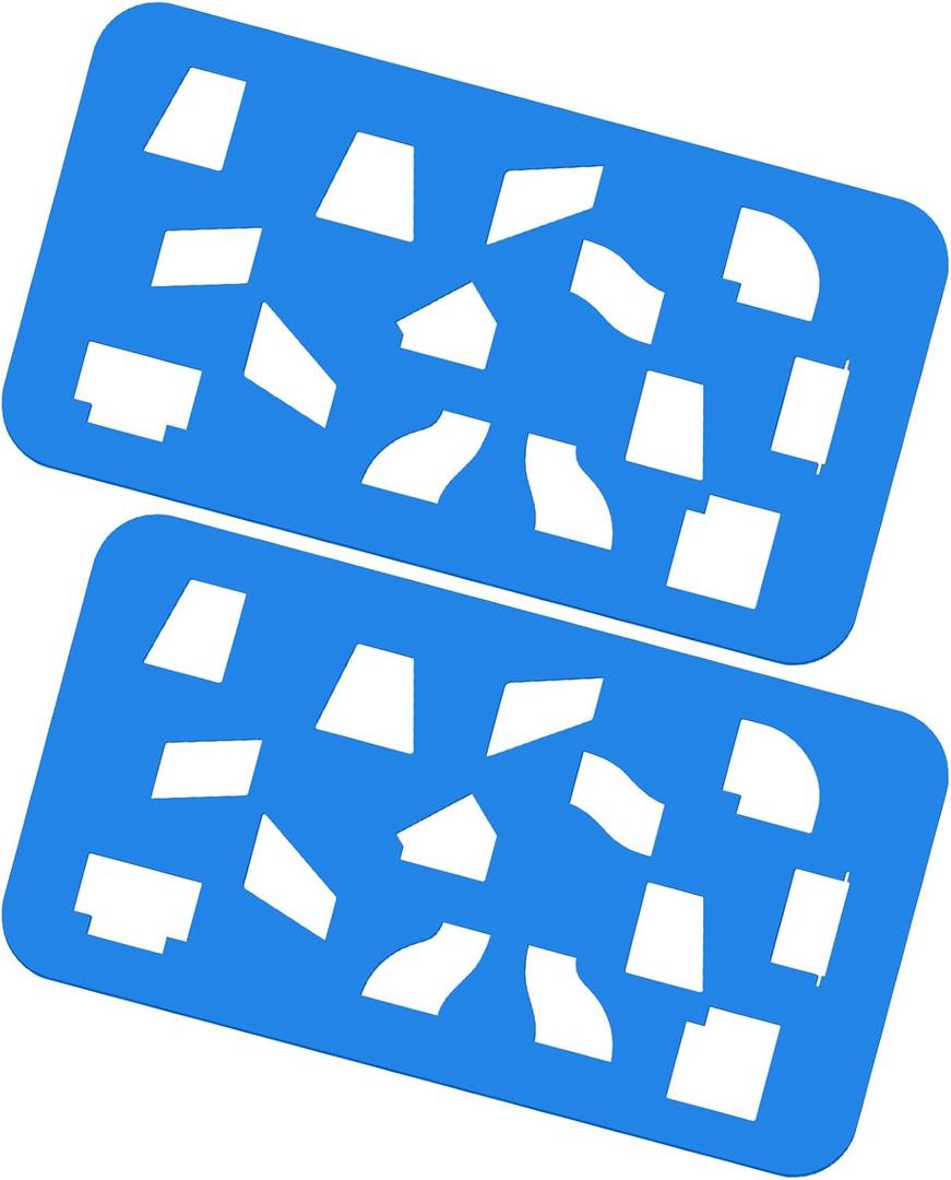 4 x 2 Pcs Sheet Metal Duct Fitting Template Stencils Reusable for Drawing Up Sheet Metal Fitting