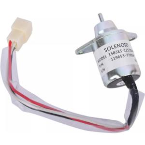 12V 1503ES-12S5SUC5S 119653-77950 Fuel Shutdown Solenoid Valve for Yanmar 3TNE84 3TNE88 4TNV94 4TNV98 Komatsu PC45 PC50 PC55 Hyundai R55-7 R60-7 R80-7 John Deere 790 990 2020 2030 2210 2305 2320 4010