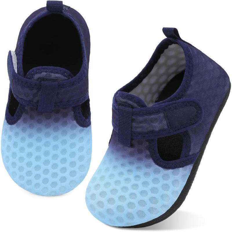 LeIsfIt Toddler Water Shoes Girls Boys Swim Beach Shoes Barefoot Aqua Socks Kids Non-Slip Water Socks(A Gradient Blue, 22/23)