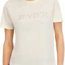 Spyder Women's Floral Wordmark Logo Graphic Short Sleeve Tee T-Shirt