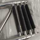 4 Step Pontoon Boat Ladder, Pontoon Ladders for Pontoon Boats,Stainless Steel Rear Entry Inboard Ladders Over Platform