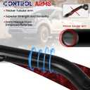 2-4" Lift Front Upper Control Arms for 1988-1998 K1500, 1992-1999 Yukon/ K1500 Suburban, 1988-1991 V1500 Suburban, 1995-1999 Tahoe, Front Tubular Suspension Control Arm for Chevy/GMC