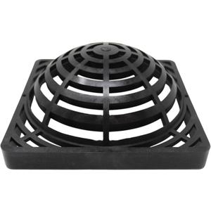9" Outdoor Square Dome Atrium Grate Drain Cover 0903SDG / 09147G (1, Black)