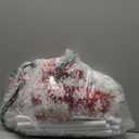 Amscan Elegant Red & White Small Candy Cane Tinsel Tree Centerpiece - 10" (1 Pc.) | Festive Tabletop Display, Sliver Star Eye-Catching Addition to Celebrations