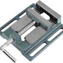 Drill Press Vise, 4" Heavy Duty Cast Iron Opening Size Milling Vice Holder Bench Clamp Woodworking Clamping Vise Machine Bench Top Mount