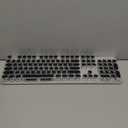 EWEADN TK950 Typewriter Keyboard Wireless Mechanical Keyboard, 104 Keys Aesthetic Typewriter Keyboards with White Backlit, Anti-Ghosting, Blue Switch Bluetooth/2.4GHz/Wired Cute keyboards-Black
