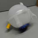 603-253 Front Engine Coolant Radiator Reservoir Recovery Expansion Tank with Cap Compatible with 2006-2019 Audi A3 Q3 TT, 1993-2019 Volkswagen Beetle Eos Golf Passat Jetta Replace# 1K0121407A