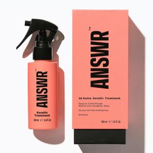 ANSWR At Home Brazilian Keratin Hair Treatment for All Hair Types  Deep Nourishment, Eliminates Frizz, Salon Results At Home, Sulfate-Free, Safe for Colored Hair, 90 Day Lasting results