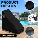 Swimming Pool Lift Chair Protective Cover, 600D Heavy Duty Oxford Fabric Handicap Pool Lift Chair Covers for Global Lift Corp, All Season Pool Lift Cover for UV Resistant, Waterproof (Black)