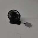 BESKAR Small Clip on Fan, 3 Speeds USB Fan with Strong Airflow, Clip & Desk Fan USB Plug in with Sturdy Clamp - Ultra Quiet operation for Office Dorm Bedroom Stroller (Dark Black)