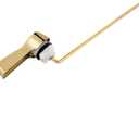 Hibbent Universal Metal Front Mount Toilet Handle Replacement Kit, Brass Toilet Flush Tank Lever with Stainless Steel Flapper Chains for Most Toilets, Shiny Gold