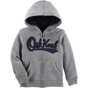 OshKosh B'Gosh Baby Boys' Logo Fleece Hoodie, 6-Months Gray