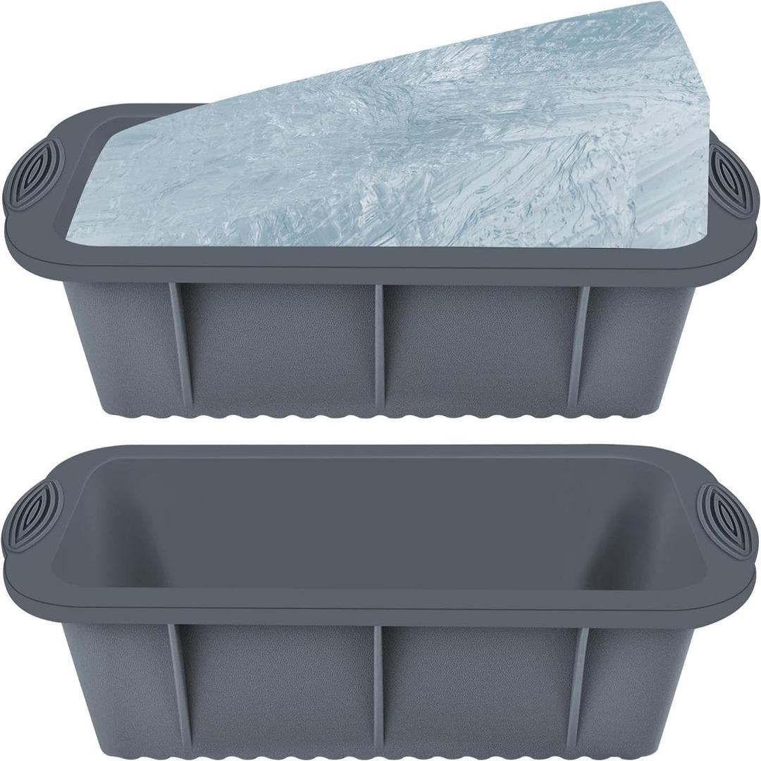 Extra Large Ice Block Molds-2 Pcs Ice Molds for Ice Bath or Coolers, Big Silicone Ice Cube Molds for Cold Plunge Tub Chiller,Reusable Ice Cube Tray for Storing and Freezing Ice, Easy Release