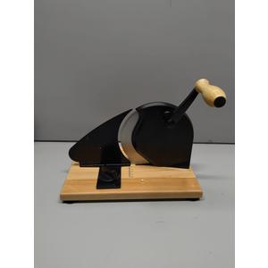 Manual Bread Slicer with Hand Crank - Adjustable Thickness Stainless Steel Bread Cutter for Even Slices, Versatile for Homemade Sourdough, Sandwich Bread & More, Suction Cup Base for Stability (Black)