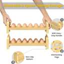 Egg Holder Countertop, 2-Tier Stackable Wooden Egg Holder for 36 Eggs, Space Saving Countertop Organizer, Multi-Size Egg Storage Rack for Chicken Duck Turkey Quail Eggs, Natural