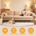 1Abiglifty 12Pcs Under Couch Blocker,Under Bed Blocker for Pets,Adjustable Under Furniture Blocker with 30 Ties,Stop Cats & Dogs from Hiding Under Furniture (Black)