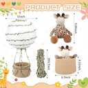Rossesay Safari Hot Air Balloon Decor Handmade Jungle Hot Air Balloon Nursery Decor Lampshade Nursery Light Shade Include Giraffe for Hanging Room Birthday Party Baby Shower Decorations Gift