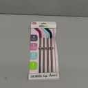 Ello Impact 4 Pack Reusable Metal Straws with Silicone Tips Made from Stainless Steel, Dishwasher Safe, BPA-Free with Cleaning Brush, June Breeze