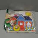 Melissa & Doug First Shapes Jumbo Knob Puzzle, Wooden Peg Puzzle for Toddlers, Educational Toy for Shape Recognition and Fine Motor Skills, Ages 1+