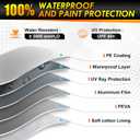Mid-Size Sedan Car Covers for Automobiles All Weather Waterproof, 6 Layers Heavy Duty Car Tarp Universal Fit for Buick Regal, Cadillac CT4, Mazda 6, Chevy Malibu, Ford Fusion, Kia K5 Optima