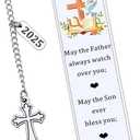 2 x 2025 Confirmation Gifts for Teen Girls Confirmation Gifts for Boys Inspirational Baptism Gift with Bible Verse for First Communion Religious Events Christian Confirmed in Christ Bookmark for Girls