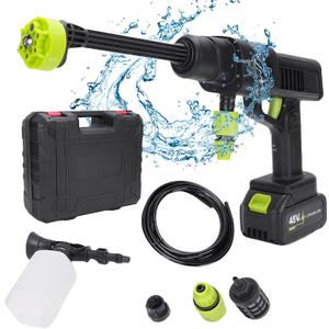 Domary Portable Wireless High Pressure Washer for Car, High Pressure, Cleaning Range 8-10M, 6 Water Modes, Rechargeable Battery, for Cars, SUVs, Trucks