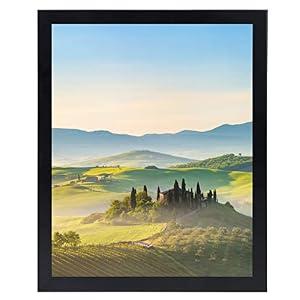 HUKONHEP 14x20 Black Picture Frames, Photos Frame with Plexiglass, Wall Gallery Photo Frames, Horizontal and Vertical for Wall Mounting, Home Office Decoration
