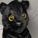 HyDren 13 Inch Halloween Black Cat Stuffed Animal Plush Realistic Cat Stuffed Animal Soft Cute Kitten Plushies Pillow Toy Gifts for Kids Adults Christmas Birthday Party Favors Home Decor Supplies