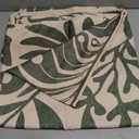 RoomTalks Vintage Floral Faux Linen Shower Curtain for Bathroom in Beige and Greenish - 210GSM Heavy Duty Modern Farmhouse Matisse Flowers Plants Botanical Shower Curtain Set Aesthetic Bathroom Decor