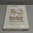 StorageWorks Shoe Organizer for Closet, Fits up to 16 Pairs, Shoe Cubby Storage Containers with Adjustable Dividers and Clear Cover, Beige (Medium)