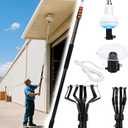 Kyxeuo Telescoping Light Bulb Changer for High Ceilings 26FT Reach, 5-20FT Pole,Tall Ceiling Light Bulb Changer with Baskets & Suction Cup Extended Pole Light Bulb Changer for Recessed Lights