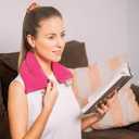 Bed Buddy Heated Aromatherapy Neck Wrap, Lavender & Rose Scented - Microwavable Hot & Cold Therapy for Sore Muscles, Stress Relief, and Relaxation - Soft Plush Fabric with Lavender and Rose (1 Count, Pink)