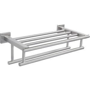 Alise Towel Rack,Towel Holder Towel Shelf with Double Towel Bars for Bathroom Lavatory,SUS 304 Stainless Steel Wall Mount Towel Hanger Storage,16 Inch Brushed Nickel,GZ8040-LS